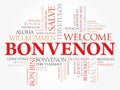 Bonvenon (Welcome in Esperanto) word cloud