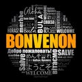 Bonvenon (Welcome in Esperanto) word cloud