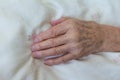 Bony hand old dying person