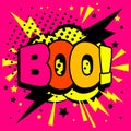 Boo Comic Rainbow Text Royalty Free Stock Photo