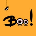 Boo vector halloween lettering poster design template Royalty Free Stock Photo