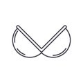 Boobs icon, linear isolated illustration, thin line vector, web design sign, outline concept symbol with editable stroke