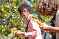 Boogarins (Brazilian rock band) in concert at Heineken Primavera Sound 2014 Festival (PS14) Royalty Free Stock Photo