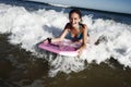 Boogie Board Girl Royalty Free Stock Photo