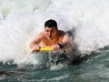 Boogie Boarding Royalty Free Stock Photo