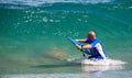 Boogie boarding Royalty Free Stock Photo