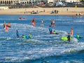 Boogy Board Surfing at Bondi Beach, Sydney, Australia