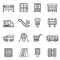 Art, drawing and web and graphic design icons set. Royalty Free Stock Photo