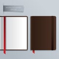 Blank Hardcover Notebook Template : Vector Illustration