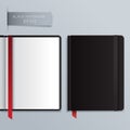 Blank Hardcover Notebook Template : Vector Illustration