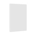 Empty Book Template. Standing closed book with white Cover. Vertical Blank Mockup. 3d Vector Realistic. Magazine, album or diary