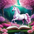 book ai fantasy surreal flower magic colourful pink art