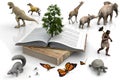 The book and the animals Royalty Free Stock Photo