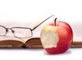 Book, apple and glasses Royalty Free Stock Photo