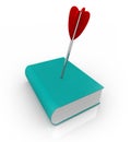 Book with Arrow in Cover - Death of Old Media Royalty Free Stock Photo