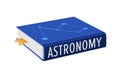 Book on Astronomy with Bookmark Vector Illustration