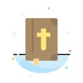 Book, Bible, Easter, Holiday Abstract Flat Color Icon Template Royalty Free Stock Photo