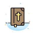 Book, Bible, Easter, Holiday Abstract Flat Color Icon Template Royalty Free Stock Photo