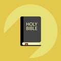 Bible book on a yellow background