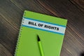 The Book of Bill of Rights isolated on Wooden Table Royalty Free Stock Photo