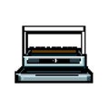 book binding machine game pixel art vector illustration