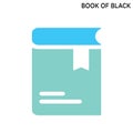 Book black cover editable icon Royalty Free Stock Photo