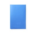 Book with blank blue cover isolated on white Royalty Free Stock Photo