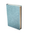 Book with blank blue cover on background Royalty Free Stock Photo