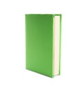 Book with blank light green cover isolated Royalty Free Stock Photo
