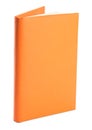 Book with blank orange cover isolated Royalty Free Stock Photo