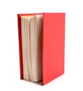 Book with blank red cover isolated Royalty Free Stock Photo