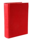 Book with blank red cover on white Royalty Free Stock Photo