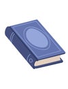 Book with blue hardback colorful icon vector illustration isolated on white background Royalty Free Stock Photo
