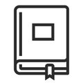 Book with a bookmark icon, study and information symbol