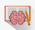 Book brain and pencil design