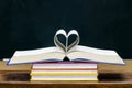 Heart-shaped book.