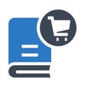 Book cart glyphs double color icon