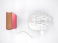 Book charging brain concept