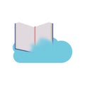 Book and cloud computing design Royalty Free Stock Photo