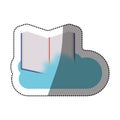 Book and cloud computing design Royalty Free Stock Photo