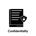 book, confidentiality icon. One of business collection icons for websites, web design, mobile app