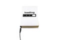 Book connected to USB and loading Royalty Free Stock Photo