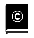 Book copy right symbol vector icon