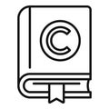 Book copywrite icon outline vector. Web design