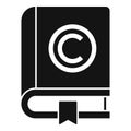 Book copywrite icon simple vector. Web design