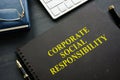 Book about Corporate social responsibility. Royalty Free Stock Photo