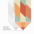 Book cover annual report colorful pencil design vector