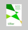 Book cover design with colored triangles Royalty Free Stock Photo