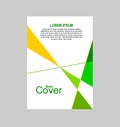 Book cover design with colored triangles Royalty Free Stock Photo