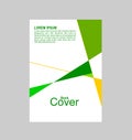 Book cover design with colored triangles Royalty Free Stock Photo